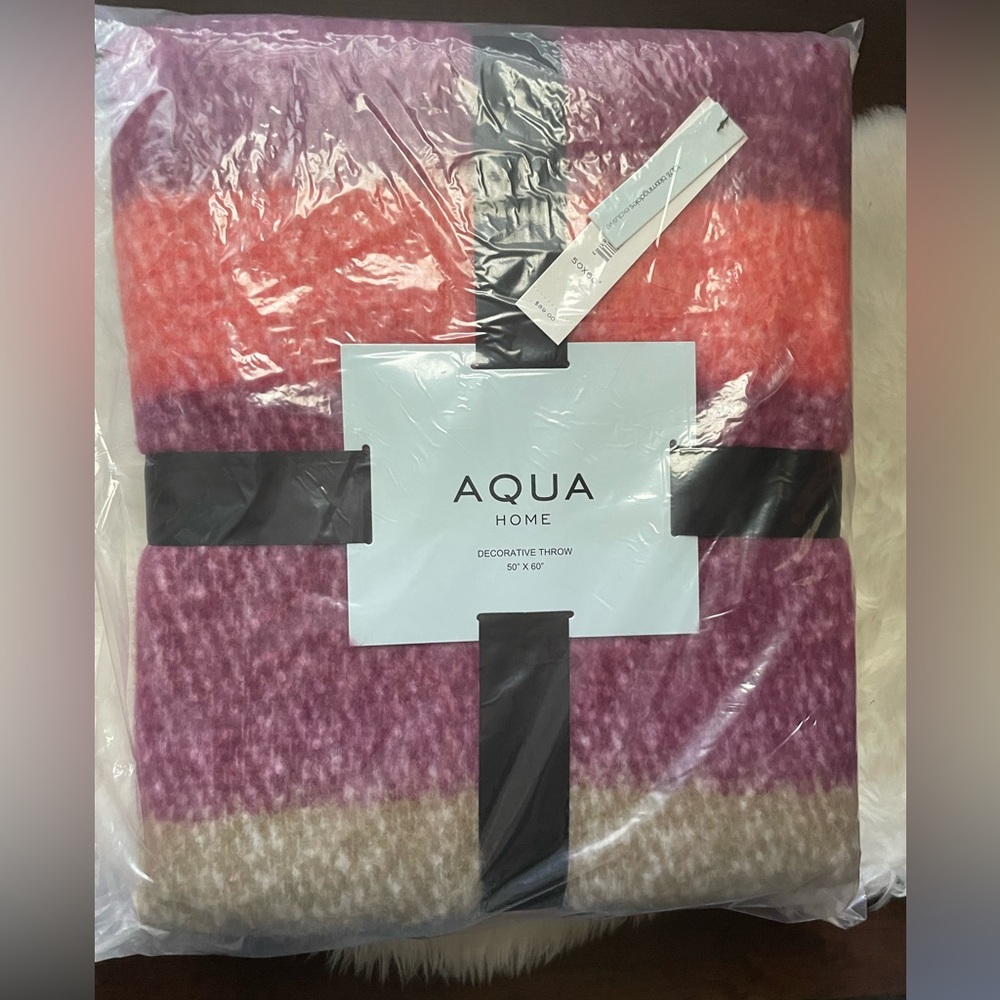 New! Aqua Throw Blanket